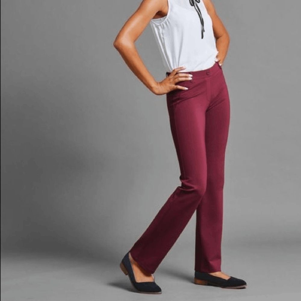 New Betabrand Marsala Straight Dress Pant Yoga Pants Small